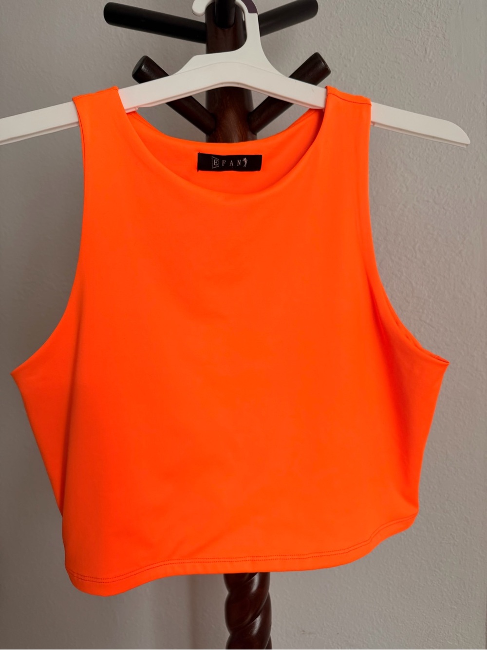 EFAN Neon Orange Crop Tank Top